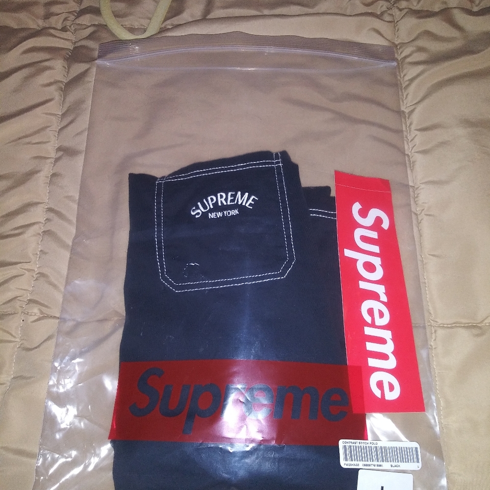 Supreme black polo style